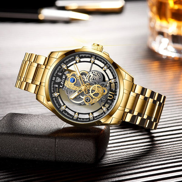 Relógio de pulso ouro - Campos personalizados